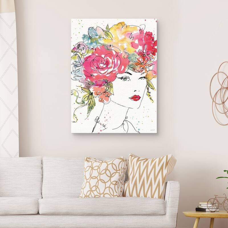 Floral Figures I by Anne Tavoletti Canvas Art Print