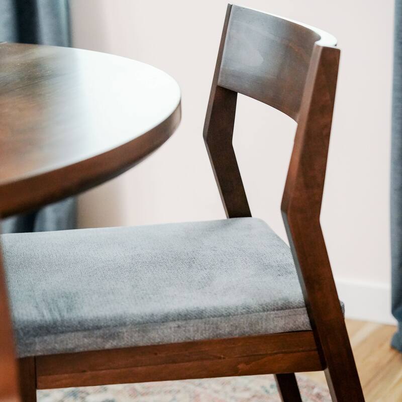 Plank and Beam Modern Solid Wood Upholstered Cushion Dining Chair - Set of 2