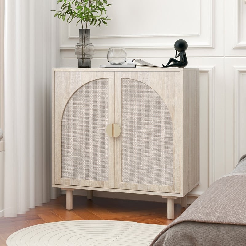 2 Door Cabinet, Suitable for Bedroom, Living Room, Study - Natural