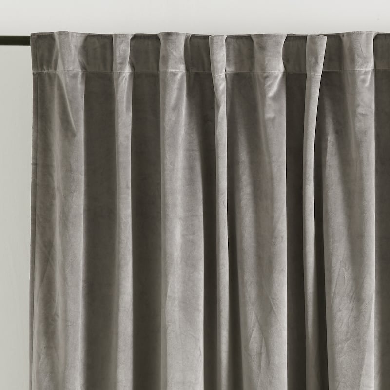 Lush Decor Prima Velvet Solid Light Filtering Back Tab Rod Pocket Window Curtain Panels Set