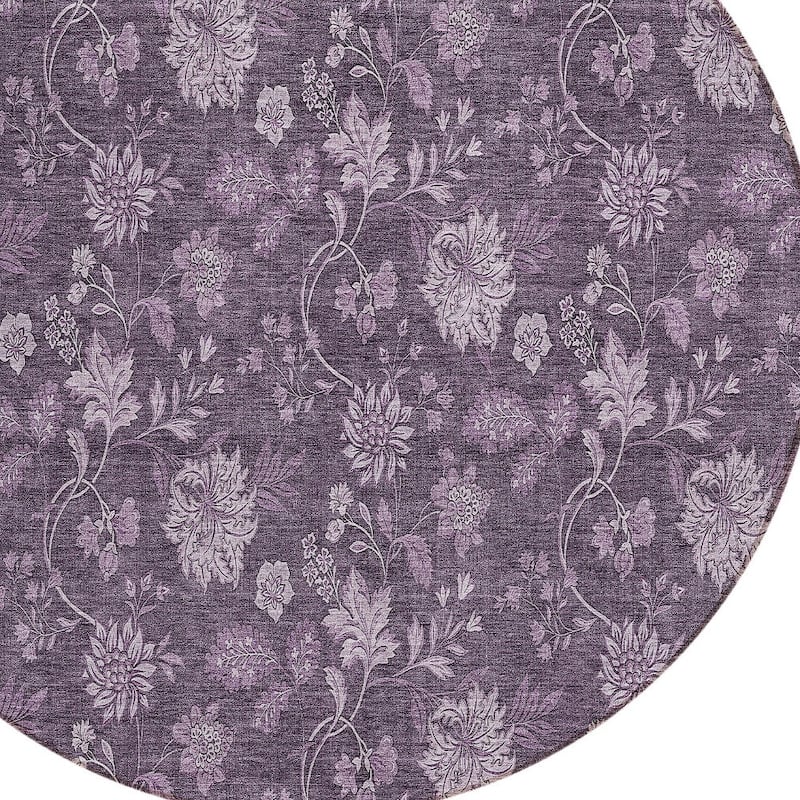 HomeRoots Floral Transitional Rectangle Outdoor Rug