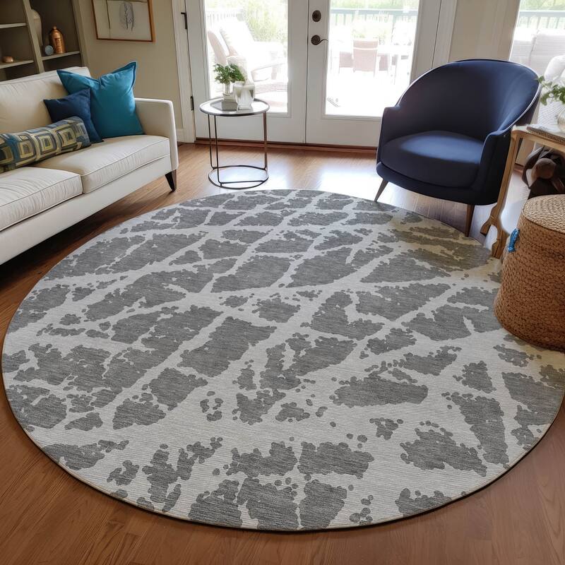 Alfi Contemporary Abstract Weather Resistant Blended Style Outdoor Rug