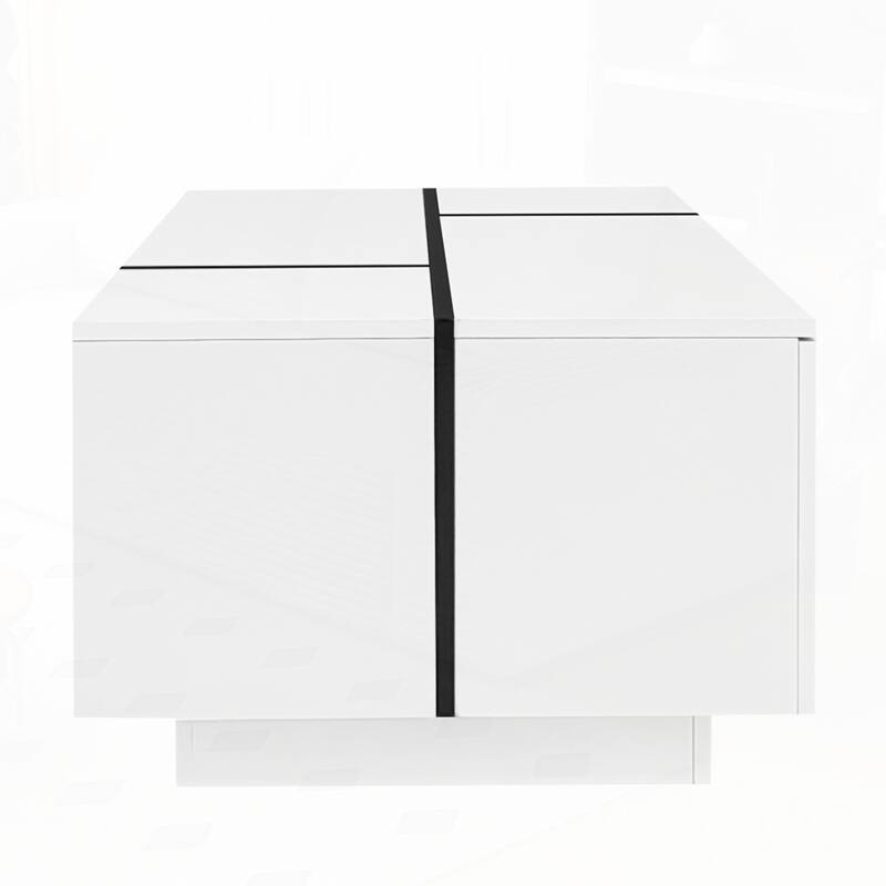 Coffee Table with 2 Hidden Storage Space and 2 Drawers for Living Room