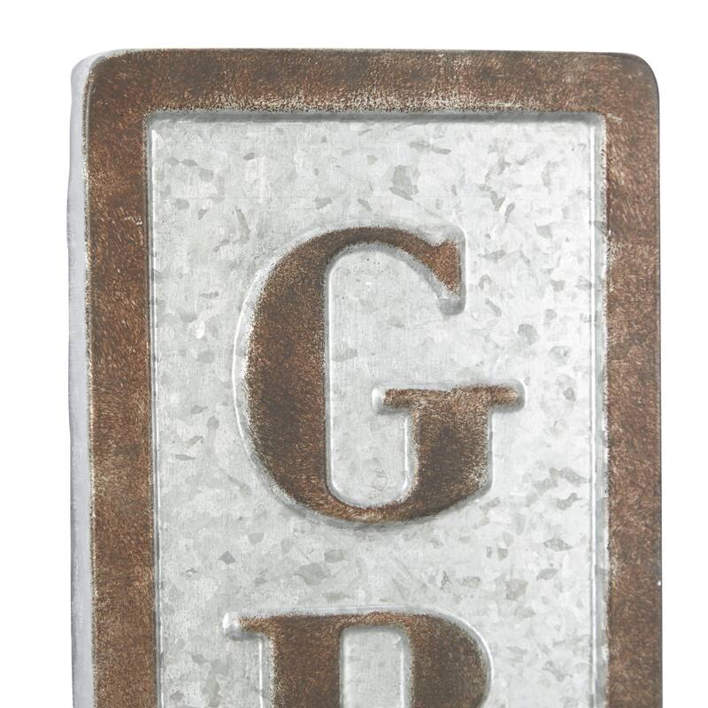Metal Sign Wall Decor - Brown - Roche River Decor
