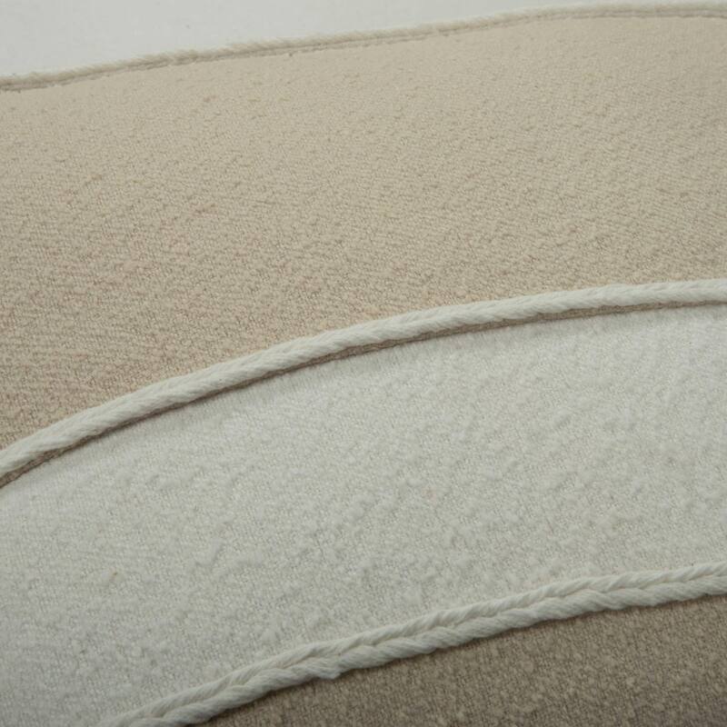 Rizzy Collection Natural/Ivory Stripe Modern Throw Pillow