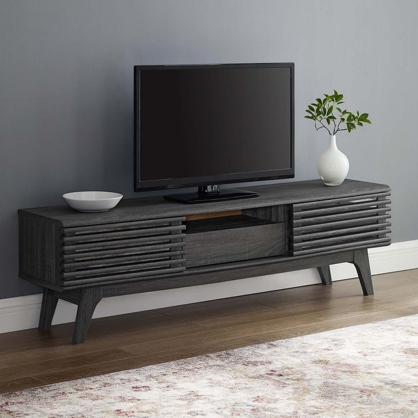 White low hot sale profile tv stand