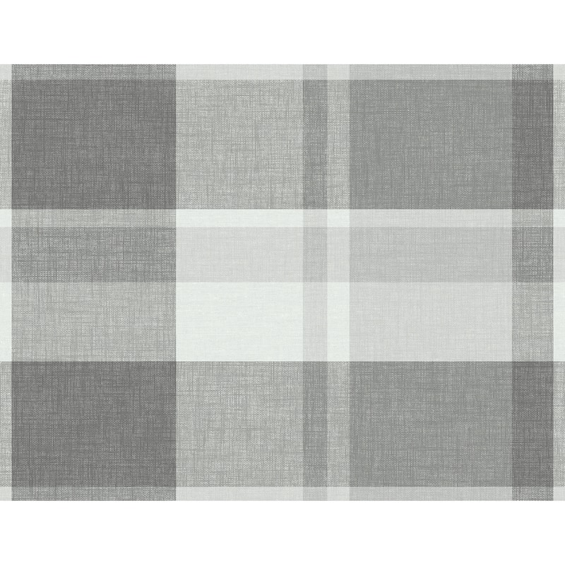 A-Street Prints Madaket Dark Grey Plaid Wallpaper
