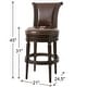 preview thumbnail 22 of 25, Copper Grove Rijssen Swivel Bar-Height Stool with High Seat Back