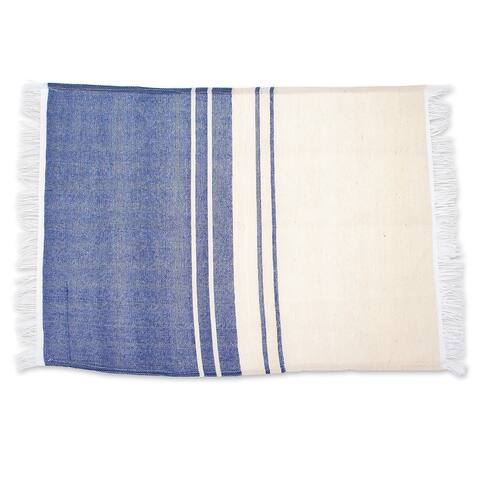 Novica Handmade Sapphire Break Cotton Placemat