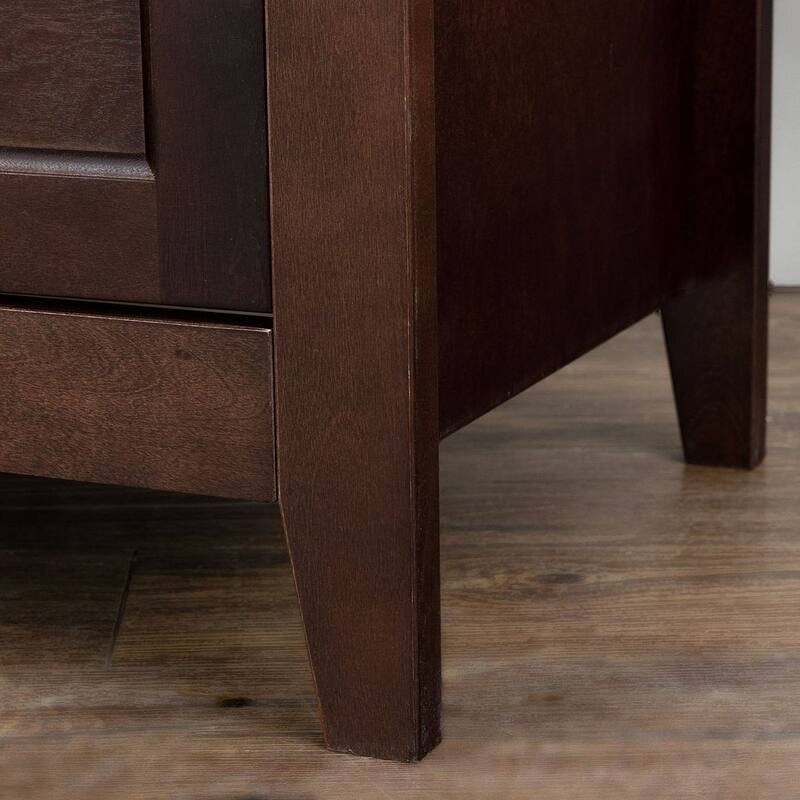 Modern Solid Wood Drawer Dresser with Retro Round Handles