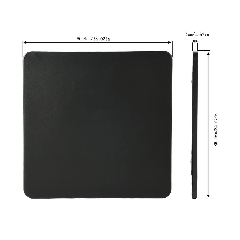 HOMYLIN 34" Square Folding Table with Sturdy Frame for Indoor/Outdoor