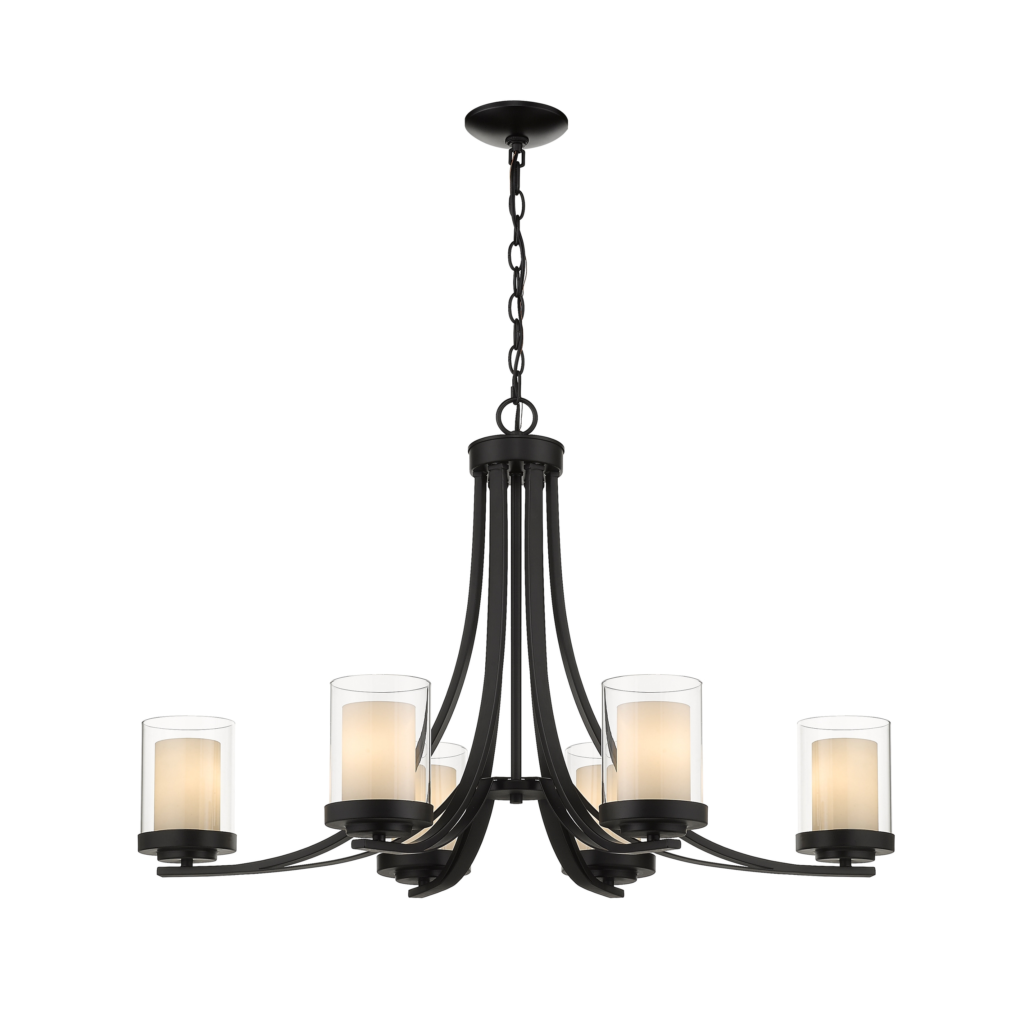 Willow 6 Light 35.25 inch Matte Black Chandelier