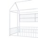 preview thumbnail 28 of 40, Twin Size Metal Bed House Bed Frame with Fence and Four Metal Grid Shelves