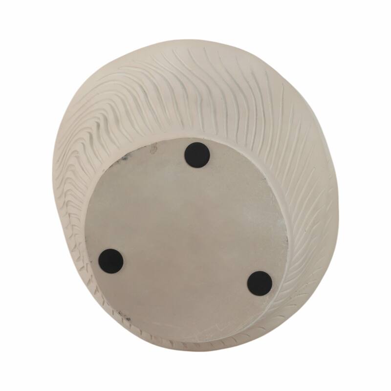 Resin Vase with Sculptural Textured Design and Curved Detailing