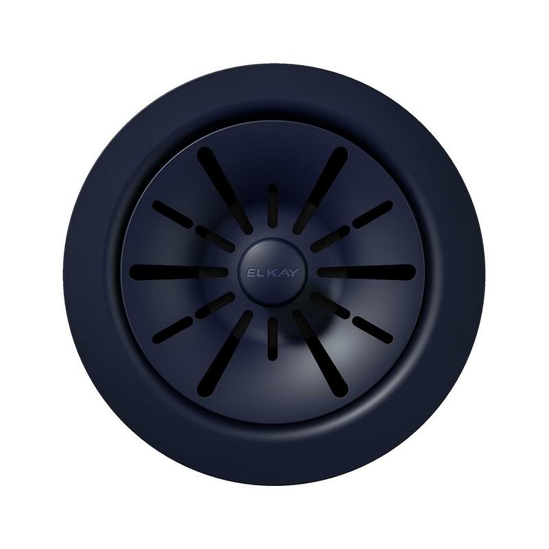 Elkay Quartz Perfect Drain 3-1/2" Polymer Disposer Flange with Removable Basket Strainer and Rubber Stopper - Jubilee