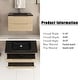 preview thumbnail 28 of 66, Wall-Mounted Bathroom Vanity in Evita Oak with Integrated Black Sink