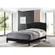Best Quality Furniture Upholstered Button Tufted Panel Bed - Black - Full