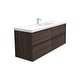 preview thumbnail 28 of 39, Selina 60" Wall Mounted Vanity with Single Sink Matte - Red Oak