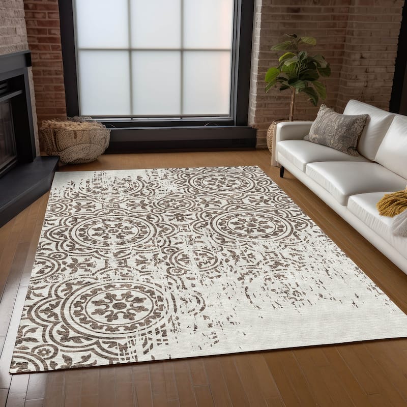 Machine Washable Indoor/ Outdoor Chantille Vintage Suzani Rug