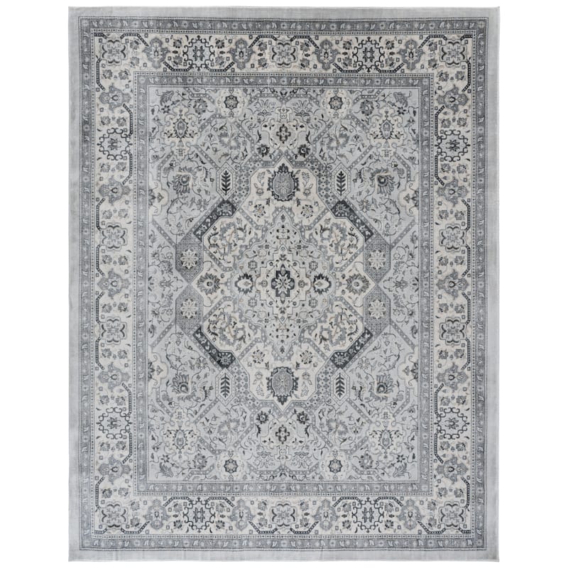 SAFAVIEH Isabella Roxann Traditional Oriental Rug - 11' x 15' - Light Grey/Cream