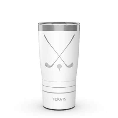 Tervis Traveler Golfers Life for Me Triple Walled Insulated Travel Tumbler, Glacier White