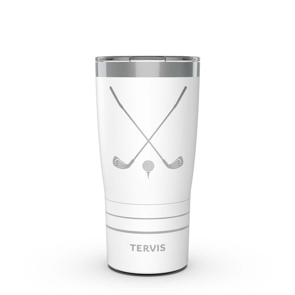 Tervis Traveler Golfers Life for Me Triple Walled Insulated Travel Tumbler, Glacier White
