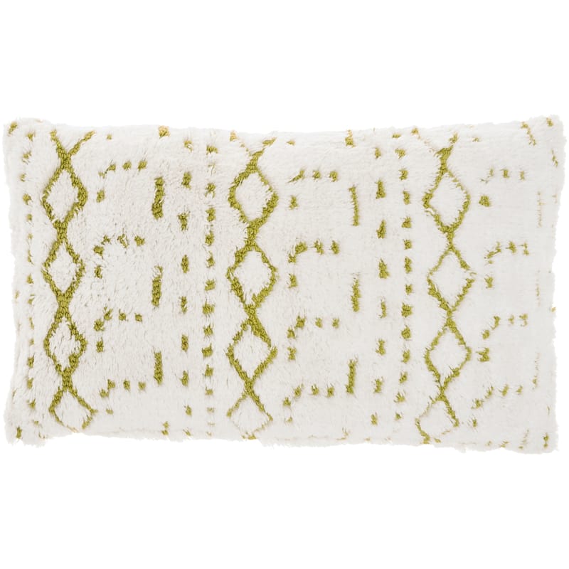 Mina Victory Life Styles Textured Geometric Boho Throw Pillow , ( 12"X20" )