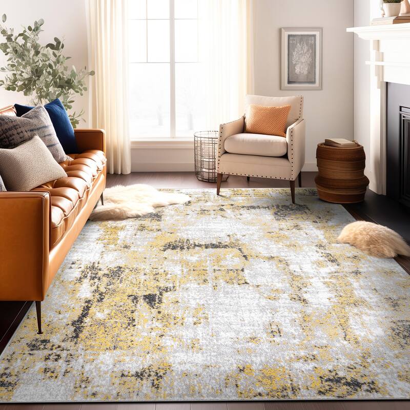 Contemporary Chic Abstract Design Area Rug