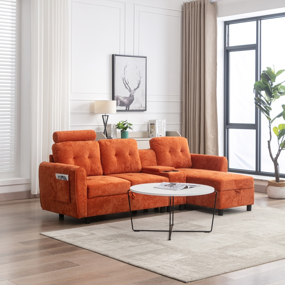 Orange Pet Friendly Sectional Sofas Bed Bath & Beyond