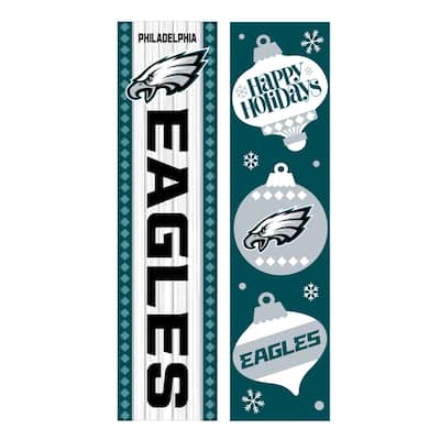 47" Double Sided Seasonal Porch Leaner, Philadelphia Eagles - 47" x 11.25"