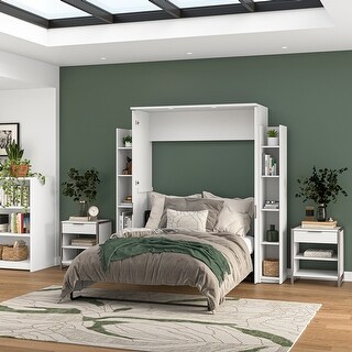 Lumina Full Murphy Bed with Shelves 81W by Bestar On Sale