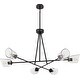 preview thumbnail 1 of 3, Maxim 26266SS Keppe 6 Light 48" Wide Chandelier Dark Bronze