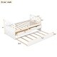 preview thumbnail 4 of 7, White Daybed with Storage Drawers and Timber-framed Trundle Base