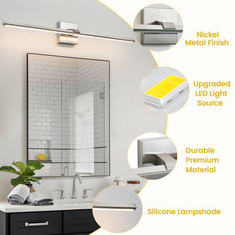 Modern Vanity Lighting Fixtures 24/32/39'' Bathroom Vanity Lights Over Mirror Wall Sconce for Bathroom