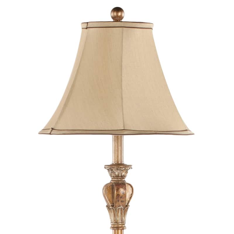 SAFAVIEH Lighting 61-inch Eastham Gold Silk Floor Lamp - 13"x13"x61"