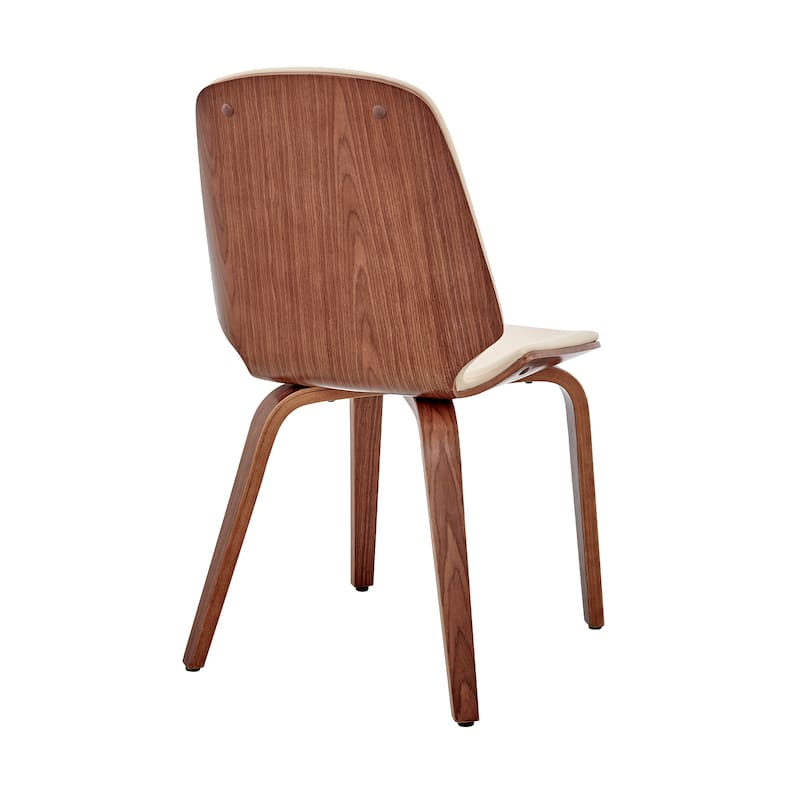 Brinley Walnut or Black Wood Upholstered Dining Chair