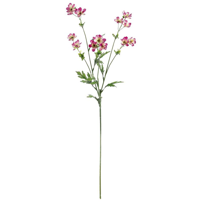 Baby Cosmos Artificial Silk Floral Spray - 27.5" - Pink