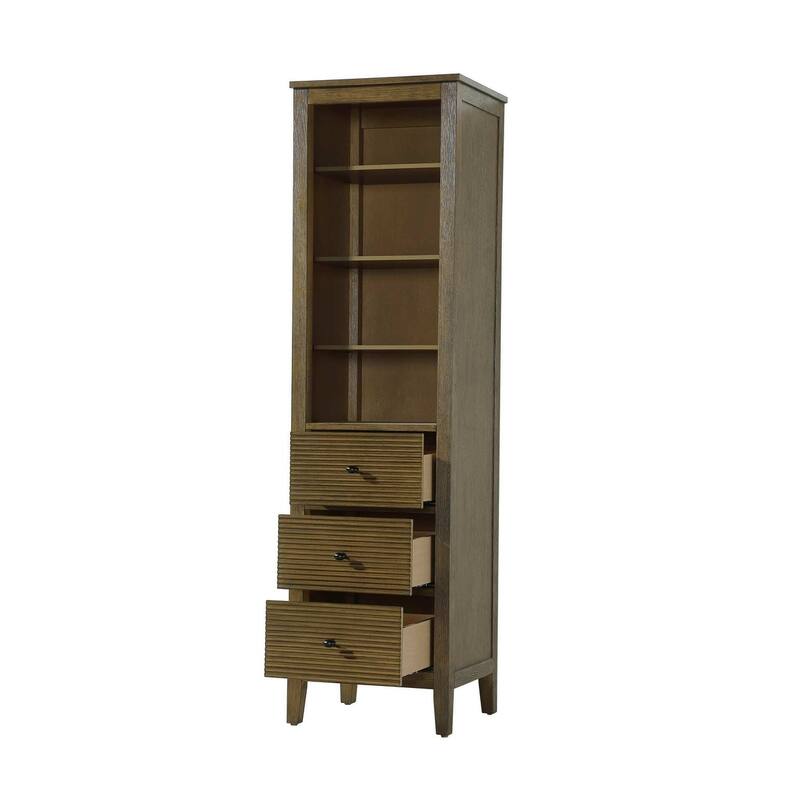 Kensington 16-28 Inch Open Shelving Bath Storage Cabinet