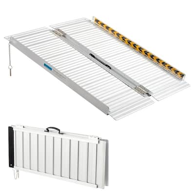 3ft Aluminum Fold Portable Wheelchair Ramp Mobility Handicap Suitcase Threshold