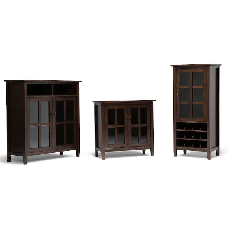 WYNDENHALL Norfolk Wood Storage Media Cabinet - 39"Wx16"Dx42"H