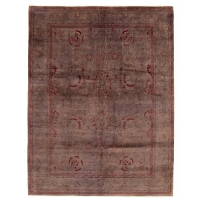 ECARPETGALLERY Hand-knotted Vibrance Grey Wool Rug - 7'10 x 10'1