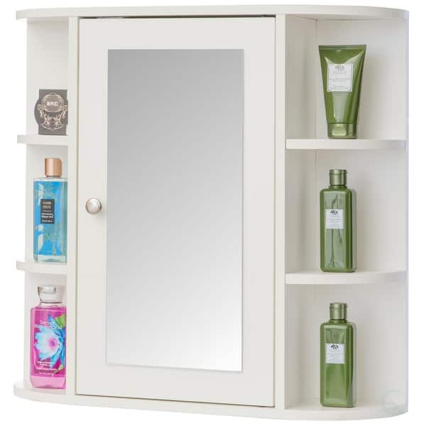 Bathroom Storage Cabinet Organizer, Mirrored Vanity Medicine Chest