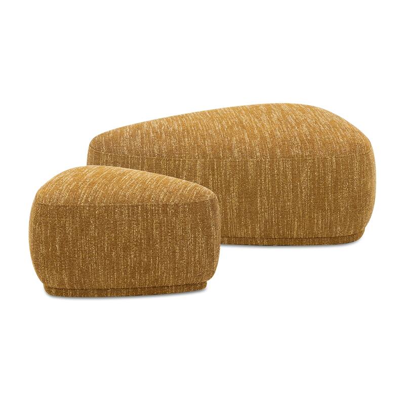 Pebble 44" & 26" Rounded Triangle Cocktail Ottoman Set