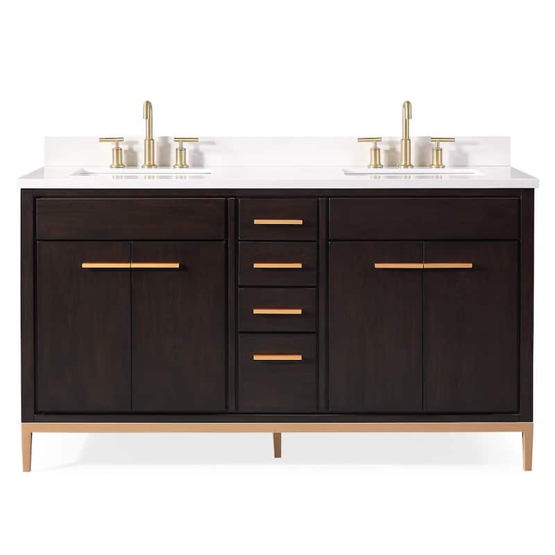 60" Tennant Brand Modern Style Beatrice Double Sink Bathroom Vanity