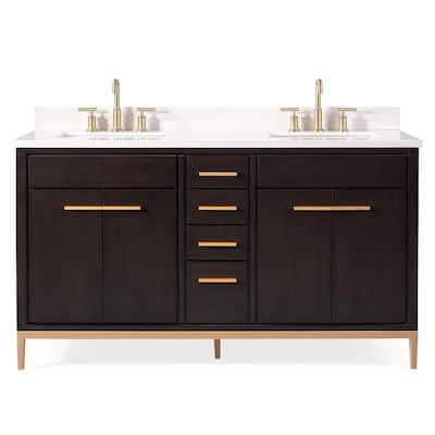 60" Tennant Brand Modern Style Beatrice Double Sink Bathroom Vanity