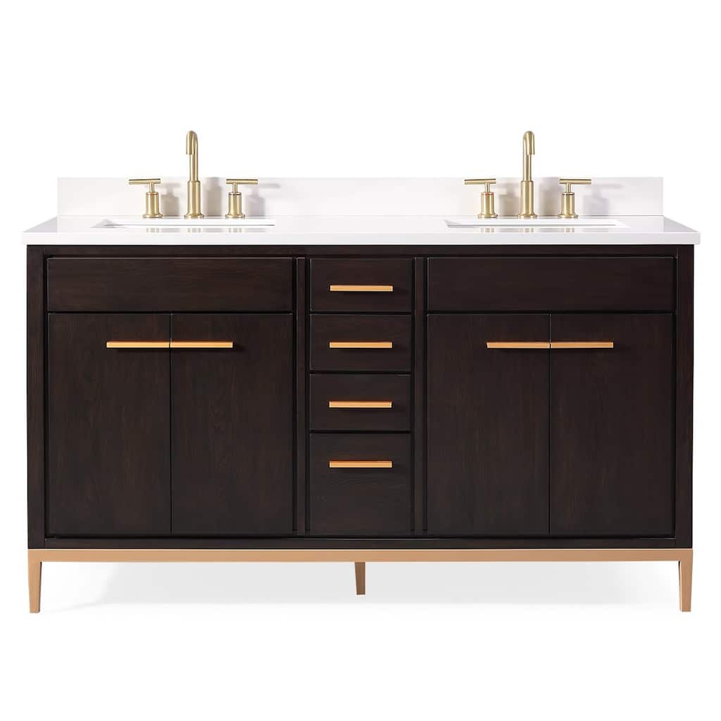 60" Tennant Brand Modern Style Beatrice Double Sink Bathroom Vanity