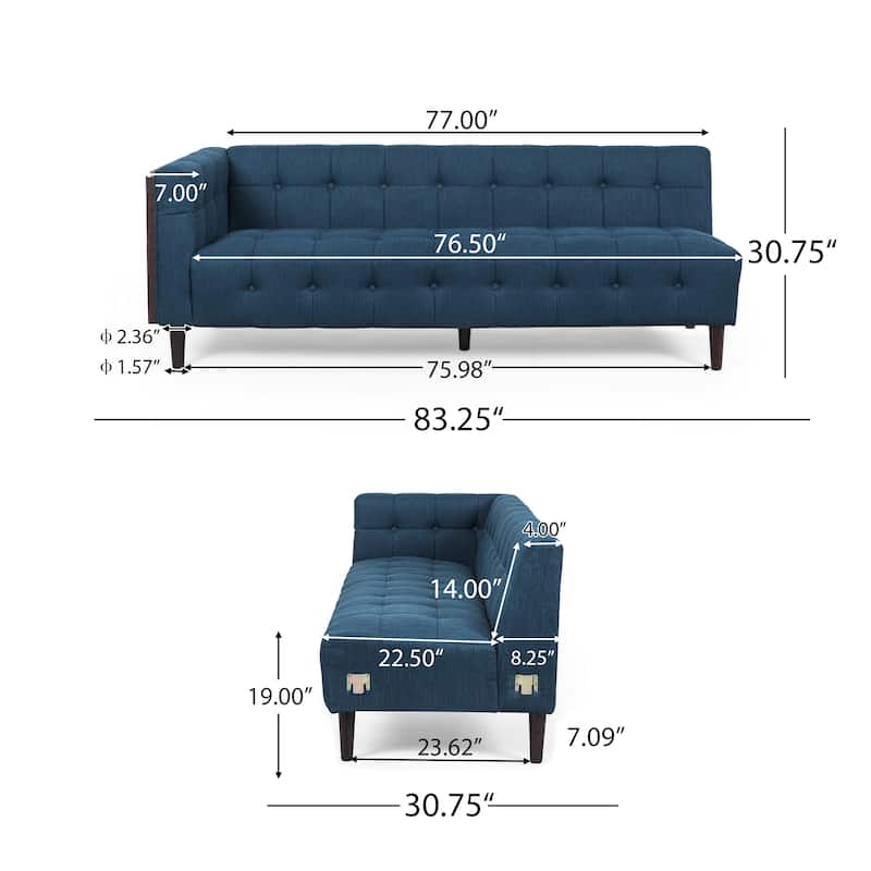 Clermont Mid-century Tufted Sectional Sofa by Christopher Knight Home - 114.00" L x 114.00" W x 30.75" H