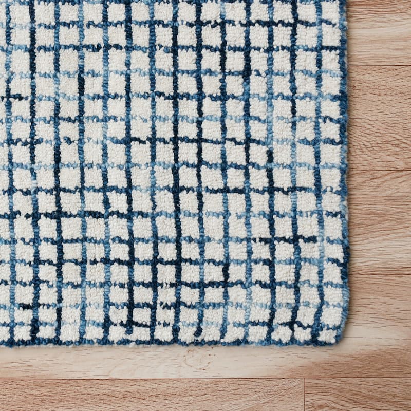 Noah Contemporary Checkered Wool Indoor Area Rug by Sevita