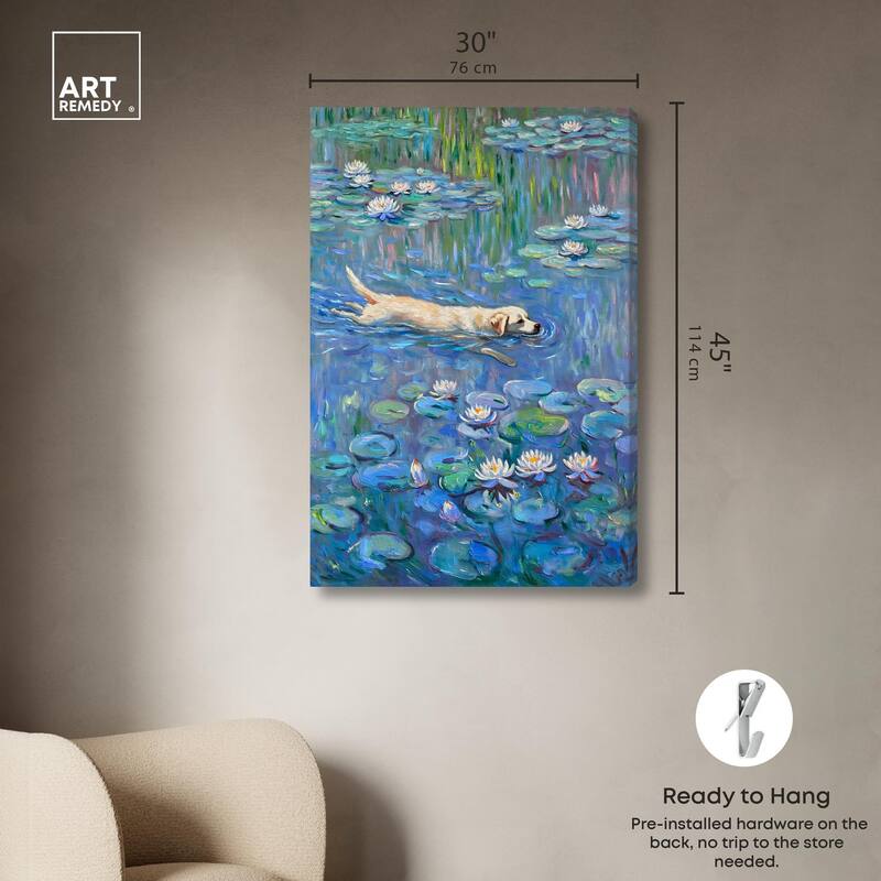 Lily Lagoon II Canvas by Modern Classic Art Remedy, Gallery Wrapped