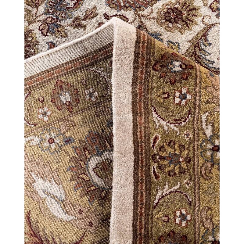 Kashan One-of-a-Kind Hand-Knotted Area Rug, Brown - 9' 3" x 12' 1"